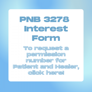 PNB 3278; to request a permission number for Patient and healer, click here!