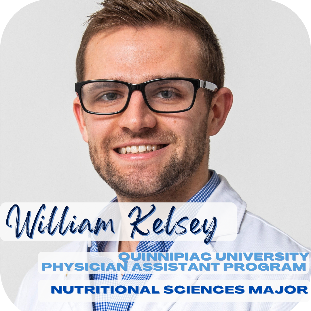 William Kelsey; Quinnipiac University PHysician assistant program; nutritional sciences major